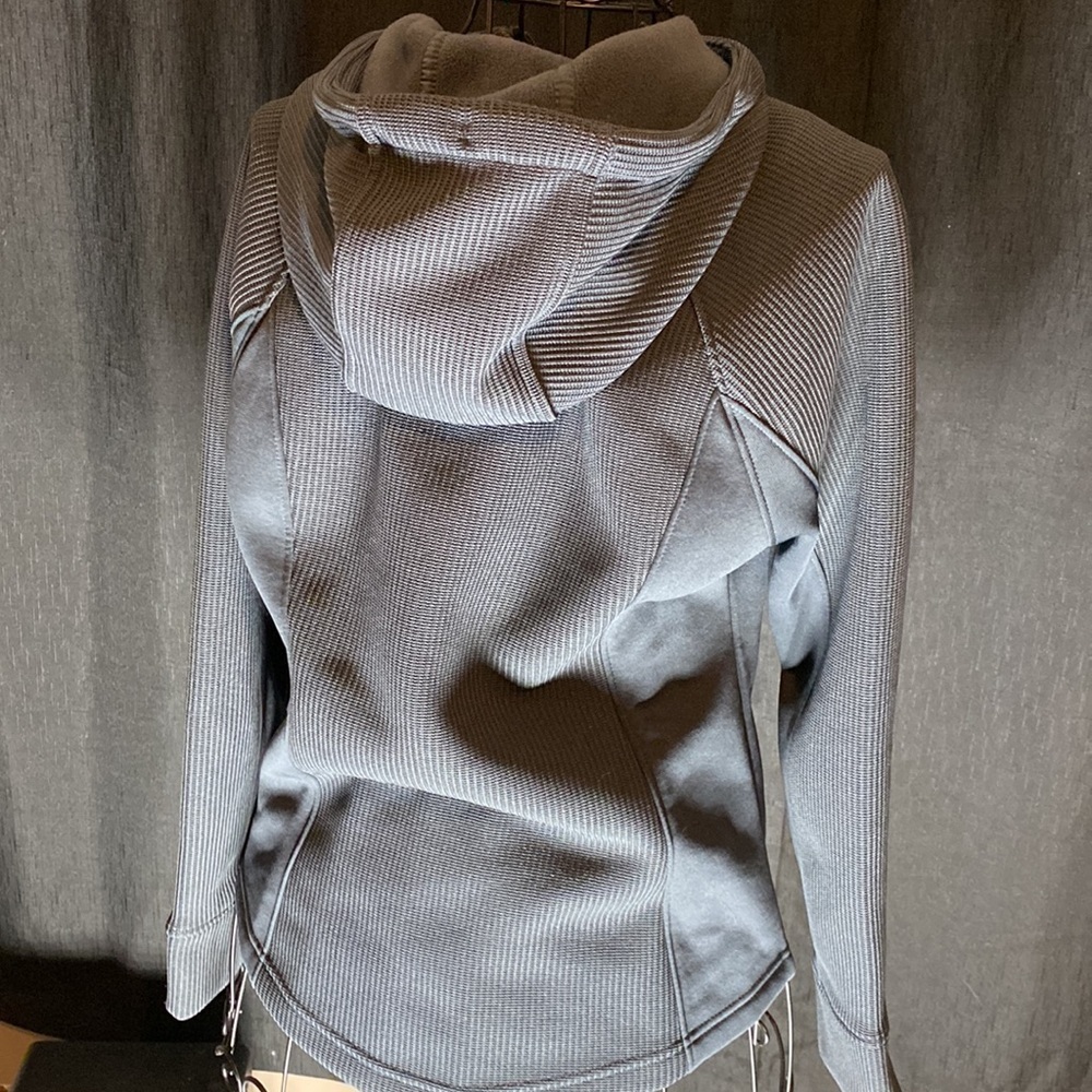 Swisstech Ladies' Navy Blue Waffle Fleece Lined Hooded Zipper Jacket​​​ - Picture 5 of 6